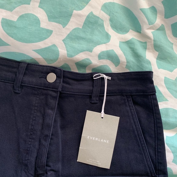 Everlane Wide Leg Crop Pant in Navy, NWT - Picture 6 of 8